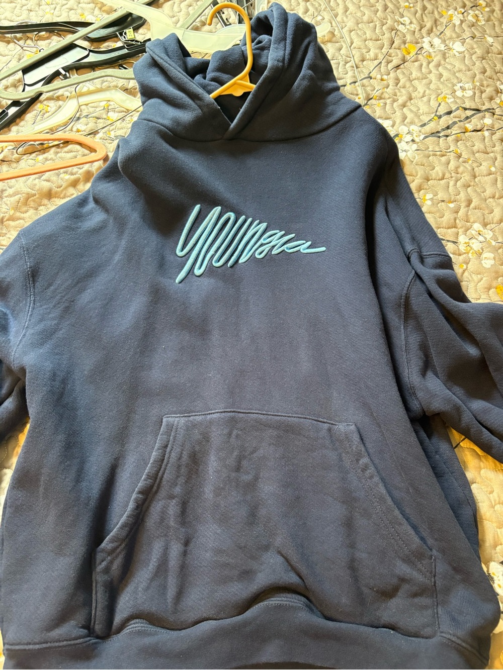 YoungLA Men's Navy Hoodie